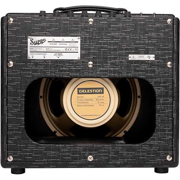 Supro 1614RT Amulet 1x12-inch 15-watt Tube Combo Amp Black Scandia 6 Supro 1614RT Amulet 1x12-inch 15-watt Tube Combo Amp Black Scandia