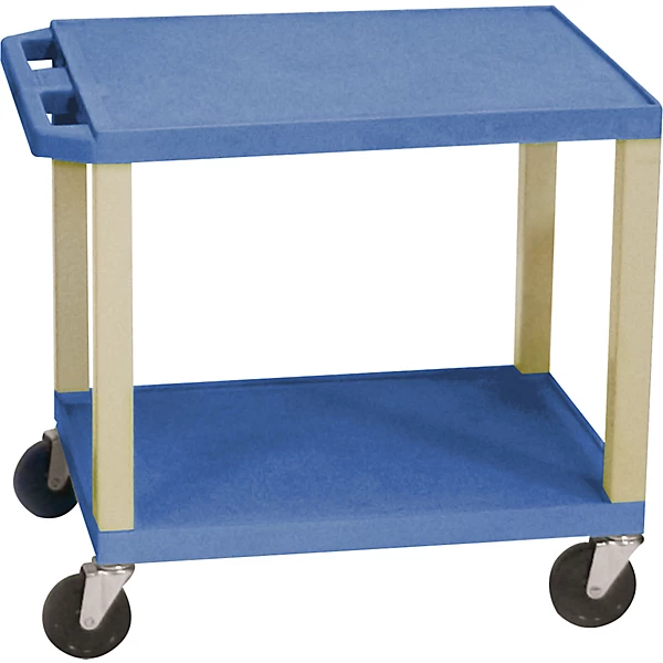 H. Wilson Tuffy Plastic 26 2 Shelf Utility Cart Black and Nickel Small