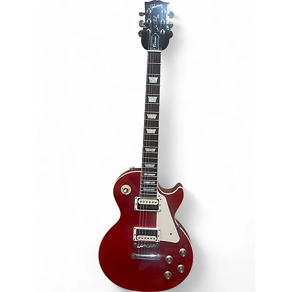 Used Gibson Les Paul Classic Trans Red Solid Body Electric Guitar