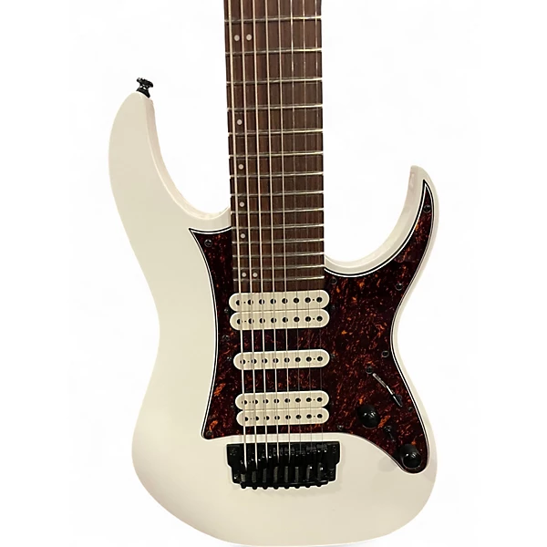 Used Ibanez TAM10 Tosin Abasi Signature 8 String white Solid Body Electric Guitar 4 Used Ibanez TAM10 Tosin Abasi Signature 8 String white Solid Body Electric Guitar