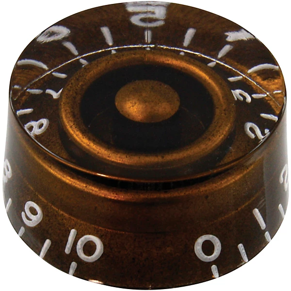 Allparts Set of 2 Chocolate Brown Speed Knobs Brown