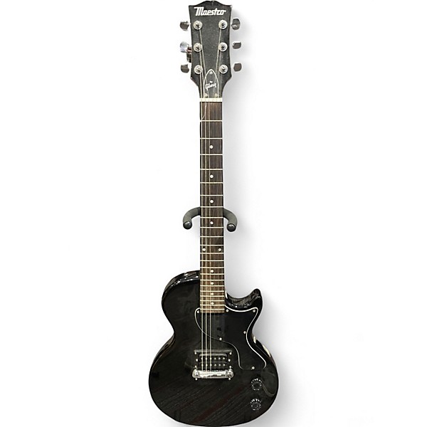 Used Maestro les paul jr Black Solid Body Electric Guitar