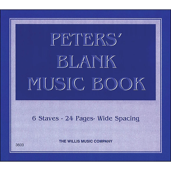 Willis Music Peters' Blank Music Book 1