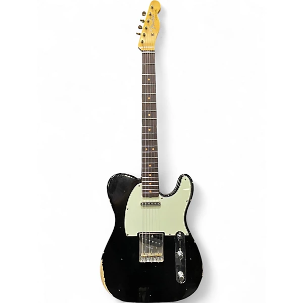 Used Fender Custom Shop 63 Telecaster Relic Black Solid Body Electric Guitar