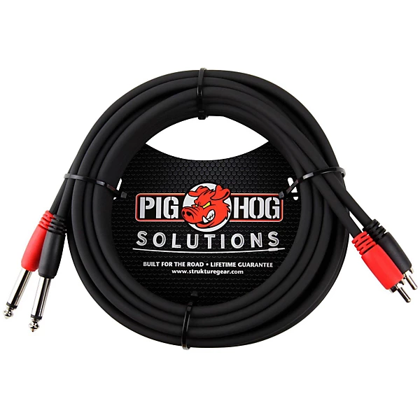 Pig Hog Solutions Dual Cable RCA to 1/4 15 ft.