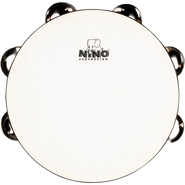 Nino Double Row Headed Wood Tambourine, Natural 8 in. 4 Nino Double Row Headed Wood Tambourine, Natural 8 in.