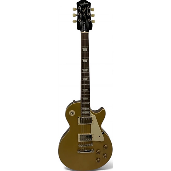 Used 2021 Epiphone Les Paul Standard 1950s Gold Solid Body Electric Guitar