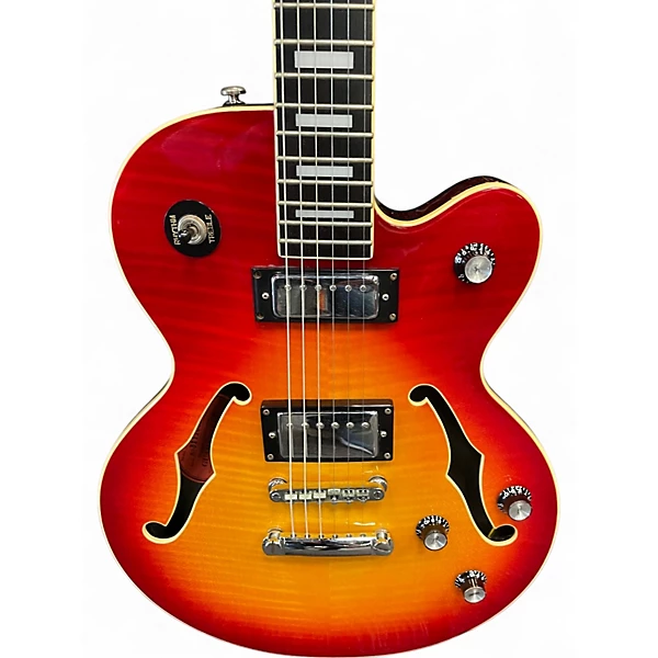 Used Epiphone Alleykat Cherry Sunburst Hollow Body Electric Guitar 4 Used Epiphone Alleykat Cherry Sunburst Hollow Body Electric Guitar