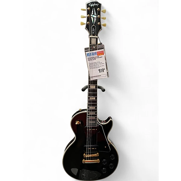 Used Epiphone Les Paul Custom P90 Ebony Solid Body Electric Guitar