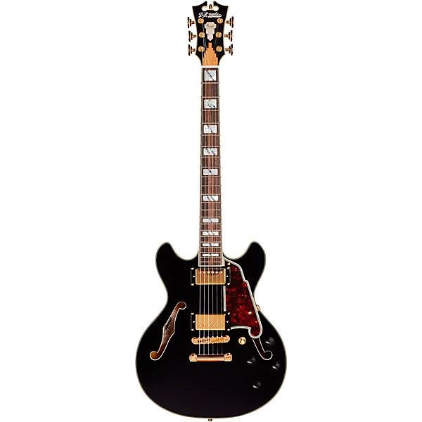 D'Angelico Excel Mini DC Semi-Hollow Electric Guitar Black 6 D'Angelico Excel Mini DC Semi-Hollow Electric Guitar Black