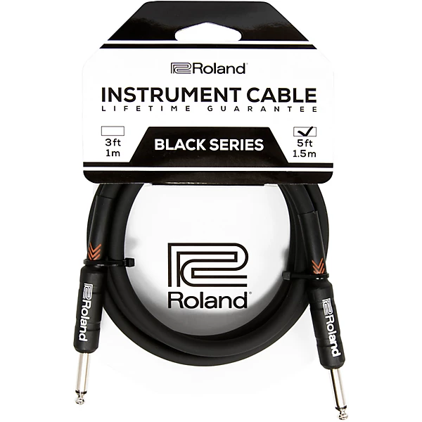 Roland Black Series 1/4 Straight/Straight Instrument Cable 5 ft. Black 4 Roland Black Series 1/4 Straight/Straight Instrument Cable 5 ft. Black