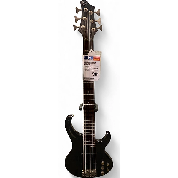 Used Ibanez BTB406QM Trans Black Electric Bass Guitar