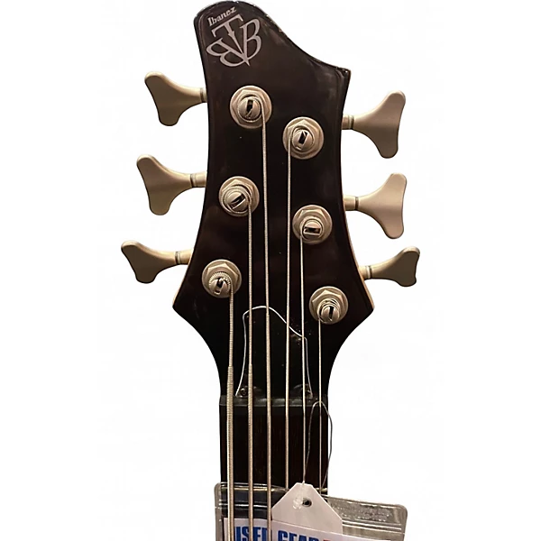 Used Ibanez BTB406QM Trans Black Electric Bass Guitar 6 Used Ibanez BTB406QM Trans Black Electric Bass Guitar