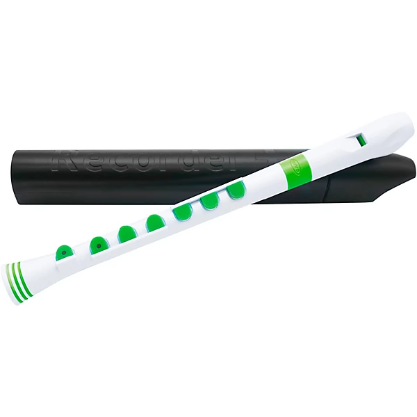 Nuvo Recorder+ German Fingering With Hard Case White/Green