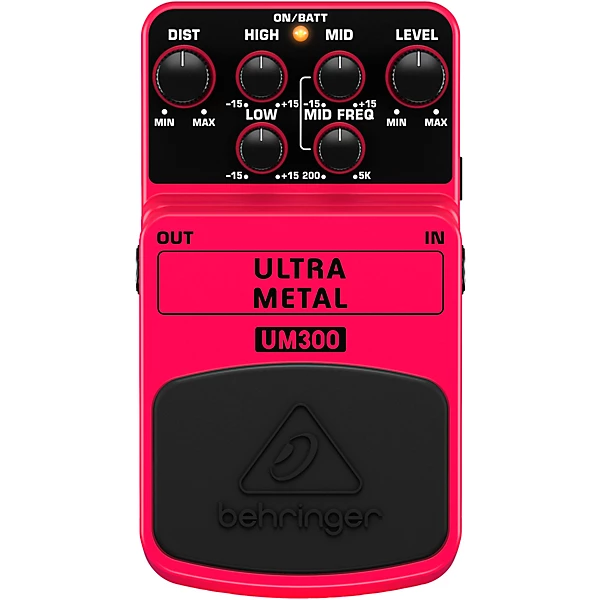 Behringer UM300 Ultra Metal Distortion Guitar Effects Pedal