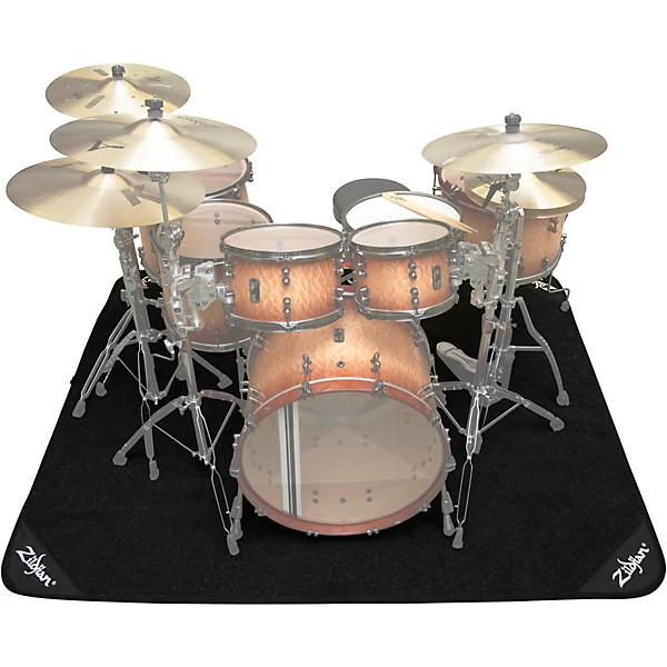 Zildjian Deluxe Drum Rug, 6.5'x5.33' Black