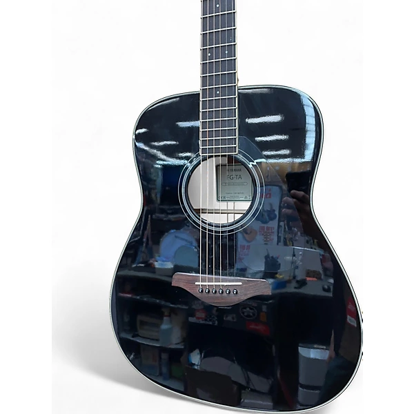 Used Yamaha FGTA Black Acoustic Electric Guitar