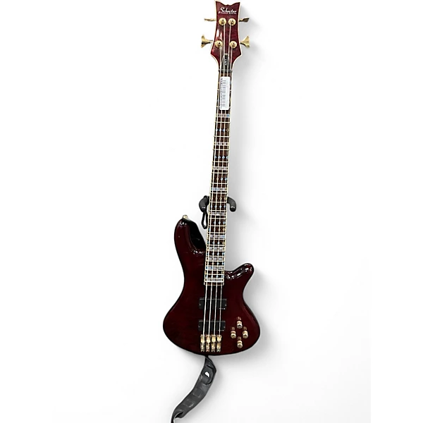 Used Schecter Guitar ResearchElite 4 String Wine Red Electric Bass Guitar