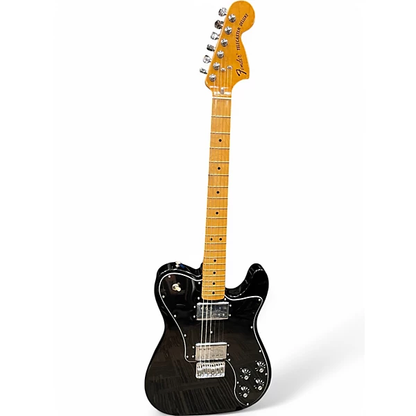 Used Fender AMERICAN VINTAGE II 1975 TELECASTER DELUXE Black Solid Body Electric Guitar