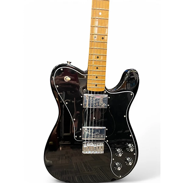 Used Fender AMERICAN VINTAGE II 1975 TELECASTER DELUXE Black Solid Body Electric Guitar 4 Used Fender AMERICAN VINTAGE II 1975 TELECASTER DELUXE Black Solid Body Electric Guitar