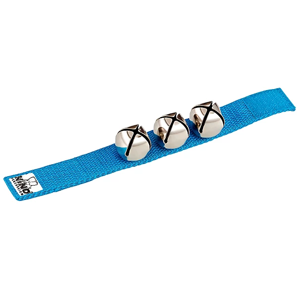 Nino Wrist Bells Strap with 3 Bells Blue 9 in.
