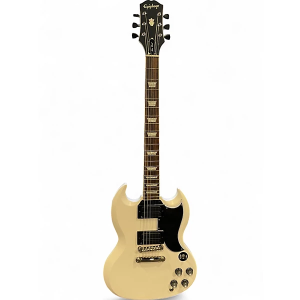 Used Epiphone Inspired by Gibson 1961 Les Paul SG Standard White Solid Body Electric Guitar