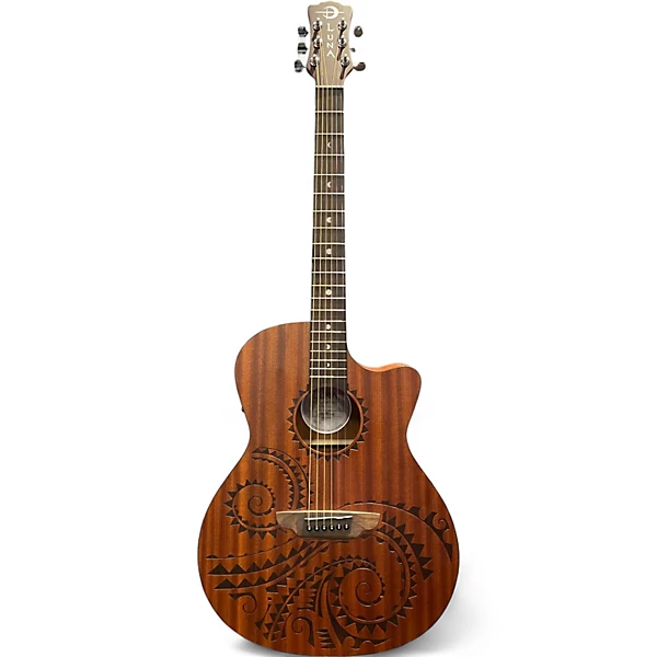 Used 2025 Luna GYPSY TATOO Mahogany Acoustic Electric Guitar 4 Used 2025 Luna GYPSY TATOO Mahogany Acoustic Electric Guitar
