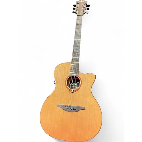 Used Lag Guitars t100ace Natural Acoustic Electric Guitar