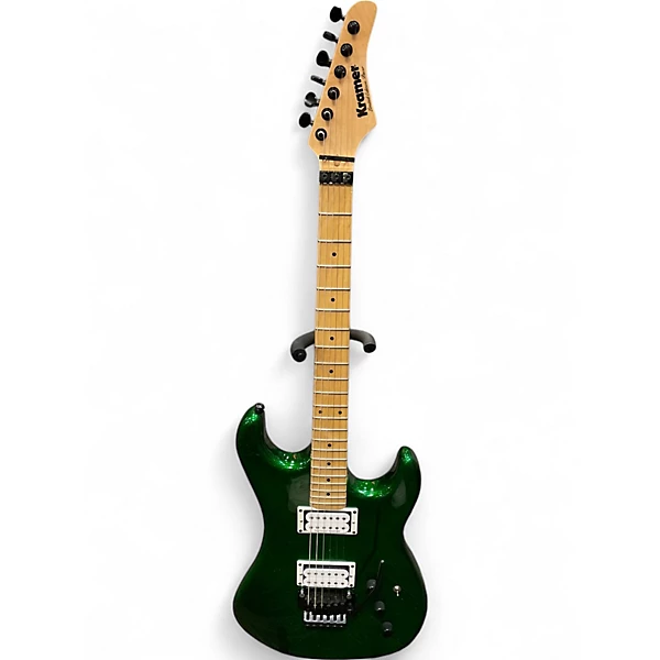 Used Kramer limited edition pacer green sparkle Solid Body Electric Guitar