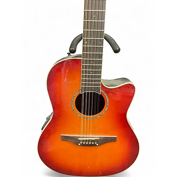 Used Ovation CC245 Celebrity 2 Color Sunburst 12 String Acoustic Electric Guitar 6 Used Ovation CC245 Celebrity 2 Color Sunburst 12 String Acoustic Electric Guitar