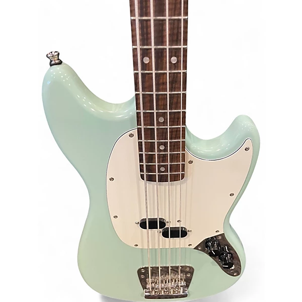 Used Squier Classic Vibe 60s Mustang Bass Surf Green Electric Bass Guitar