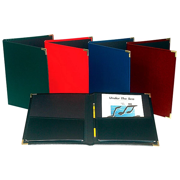 Marlo Plastics Choral Rehearsal Folder 9 X 12 with Gusset Pockets Green