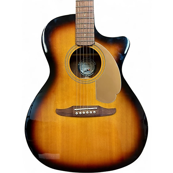 Used Fender Newporter Player Sunburst Acoustic Electric Guitar 4 Used Fender Newporter Player Sunburst Acoustic Electric Guitar
