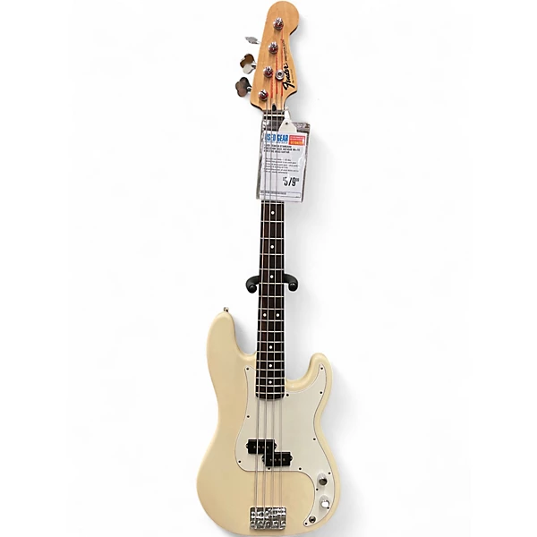 Used Fender Standard Precision Bass Antique White Electric Bass Guitar