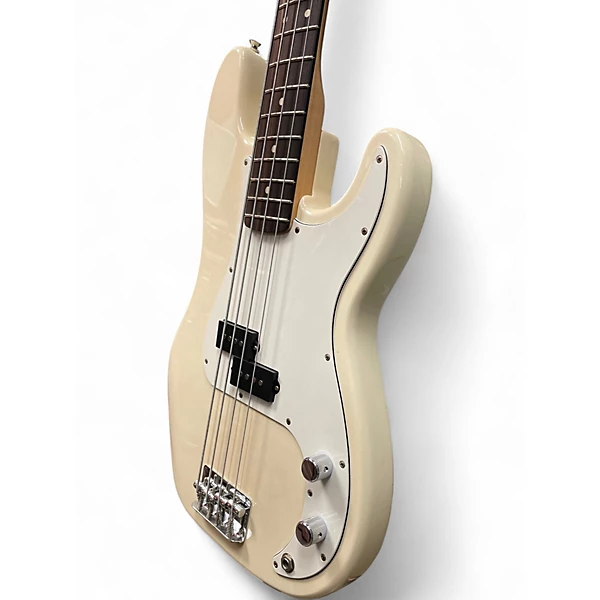 Used Fender Standard Precision Bass Antique White Electric Bass Guitar 4 Used Fender Standard Precision Bass Antique White Electric Bass Guitar