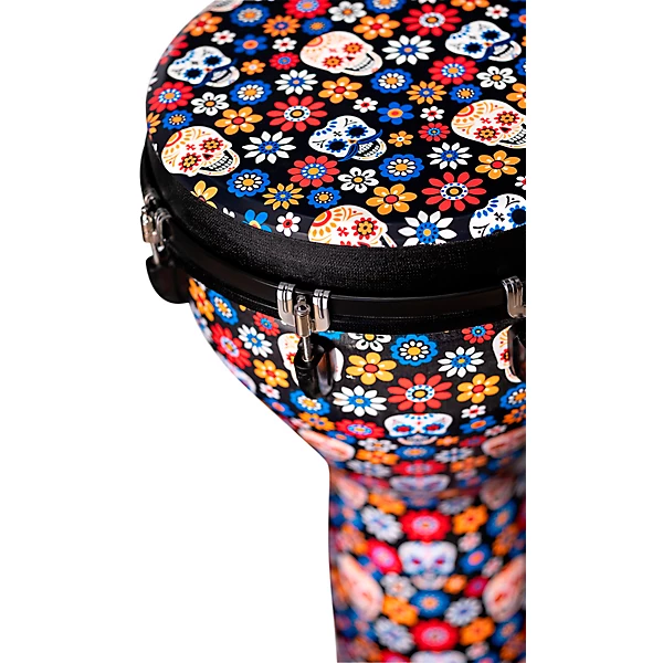 MEINL Jumbo Djembe with Matching Synthetic Designer Head 14 in. Day of the Dead 4 MEINL Jumbo Djembe with Matching Synthetic Designer Head 14 in. Day of the Dead