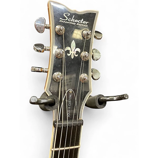 Used Schecter Guitar Research Diamond Series Solo-II Custom Transparent Black Solid Body Electric Guitar 6 Used Schecter Guitar Research Diamond Series Solo-II Custom Transparent Black Solid Body Electric Guitar