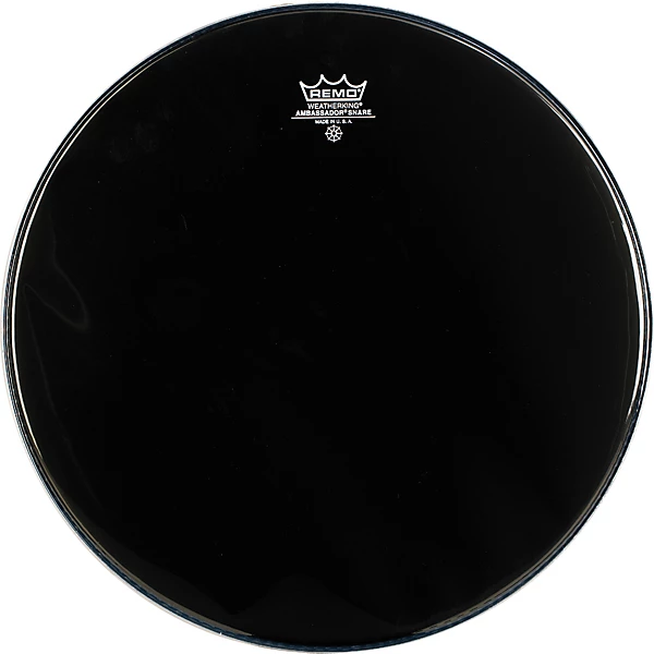 Remo Ambassador Snare Drum Head No Collar 13 in. Ebony