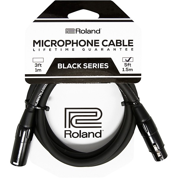 Roland Black Series XLR Microphone Cable 5 ft. Black 4 Roland Black Series XLR Microphone Cable 5 ft. Black