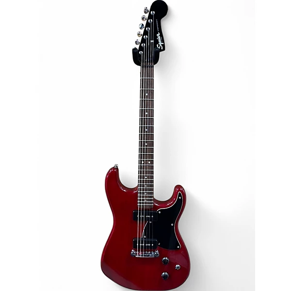 Used Squier PARANORMAL STRAT-O-SONIC Candy Apple Red Solid Body Electric Guitar
