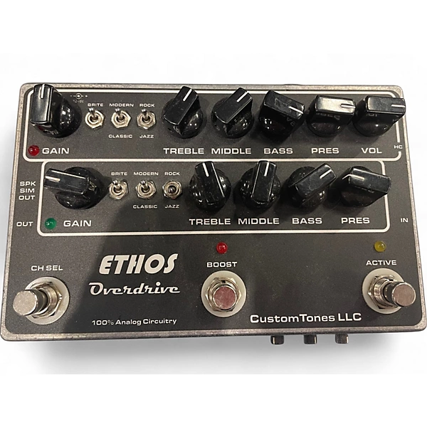 Used Custom Tones ETHOS OVERDRIVE W/ MODS Effect Pedal