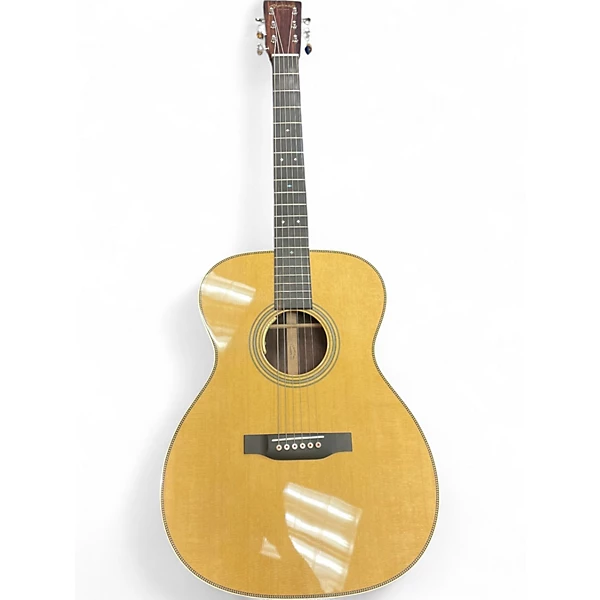 Used 2025 Martin OM-28E Standard L.R. Baggs Orchestra ModelVintage Natural Solid Body Electric Guitar