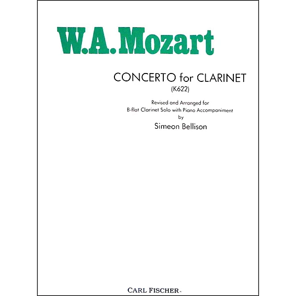 Carl Fischer Concerto For Clarinet (K622)