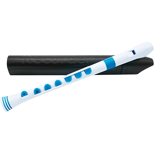 Nuvo Recorder+ German Fingering With Hard Case White/Blue