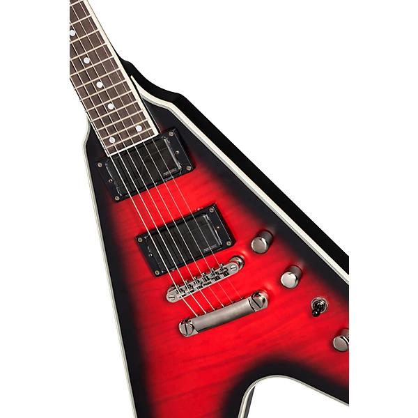Epiphone Dave Mustaine Flying V Prophecy Electric Guitar Aged Dark Red Burst 10 Epiphone Dave Mustaine Flying V Prophecy Electric Guitar Aged Dark Red Burst