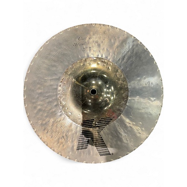 Used Zildjian 13in K Custom Hybrid Hi Hat Pair Cymbal 4 Used Zildjian 13in K Custom Hybrid Hi Hat Pair Cymbal
