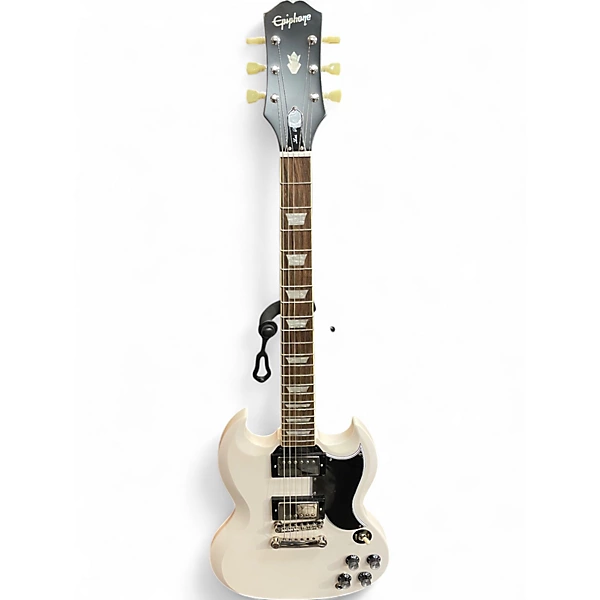 Used Epiphone 1961 Les Paul SG Standard Aged Classic White Solid Body Electric Guitar