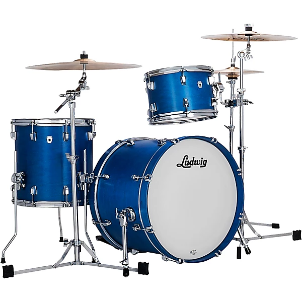 Ludwig NeuSonic 3-Piece Downbeat Shell Pack With 20 Bass Drum Satin Royal Blue