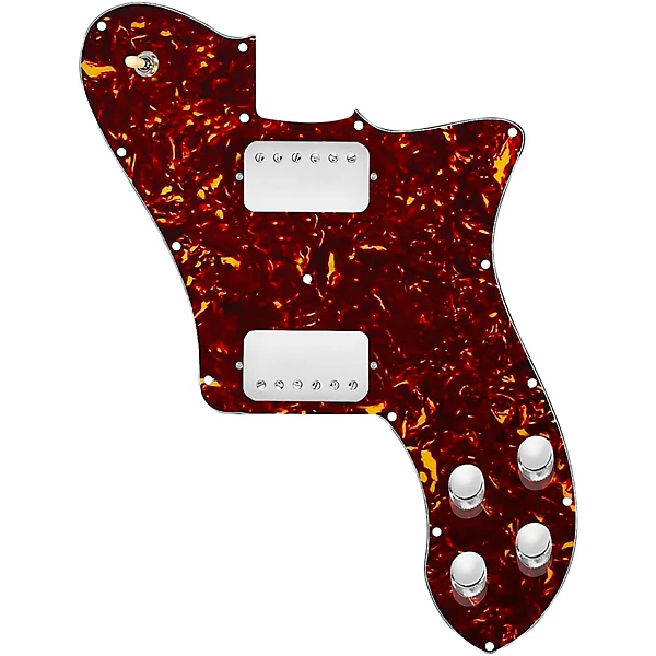 920D Custom Loaded Pickguard for '72 Deluxe Telecaster With Nickel Cool Kids Humbuckers Tortoise