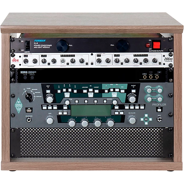 Gator Elite Series Furniture Desktop 8U Studio Rack 8 RU Space Gray